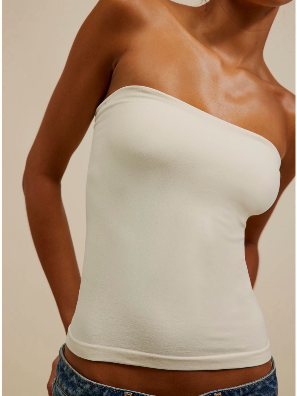Carrie tube top in ivory  - Free people